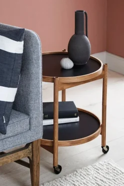 Brdr. Krüger Bølling tray table 50 cm, fumed oak - stone