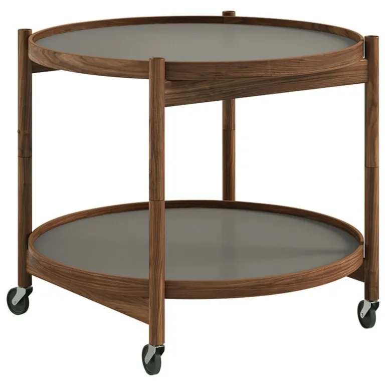 Brdr. Krüger Bølling tray table 60 cm, oiled walnut - stone