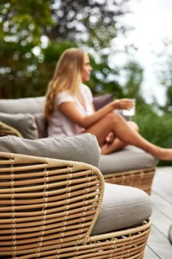 Cane-line Basket lounge chair, natural - taupe