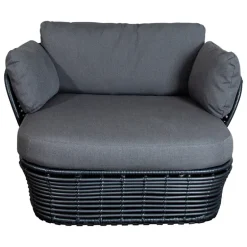 Cane-line Basket lounge chair, graphite - grey