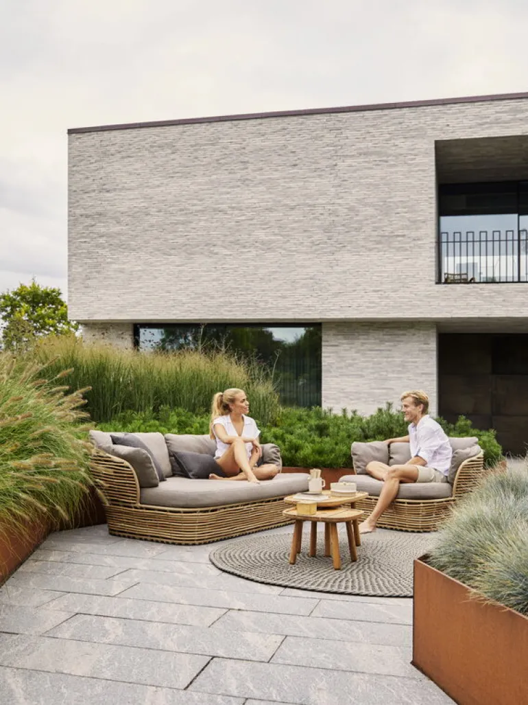 Cane-line Basket 2-seater sofa, natural - taupe