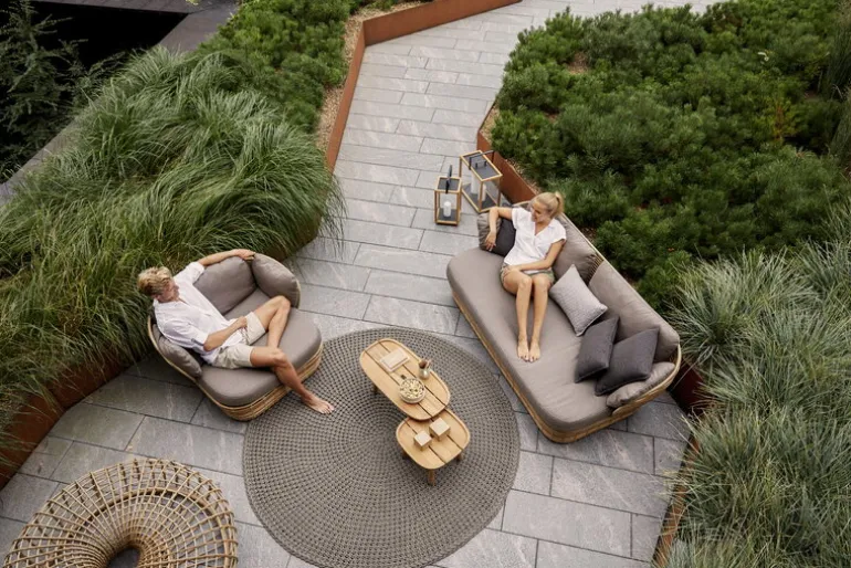 Cane-line Basket 2-seater sofa, natural - taupe