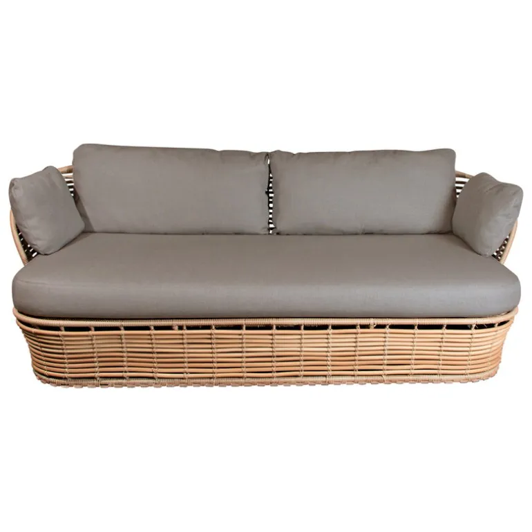 Cane-line Basket 2-seater sofa, natural - taupe