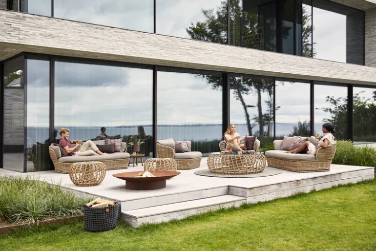 Cane-line Basket 2-seater sofa, natural - taupe