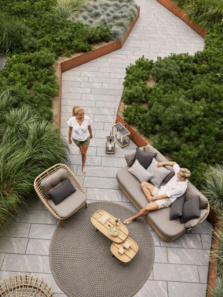 Cane-line Basket 2-seater sofa, natural - taupe