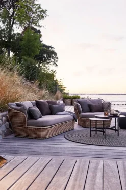 Cane-line Basket 2-seater sofa, natural - taupe