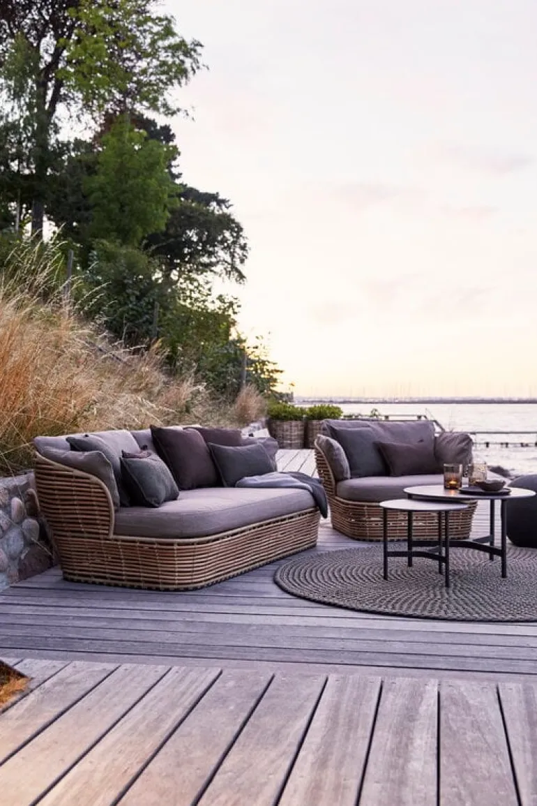 Cane-line Basket 2-seater sofa, natural - taupe