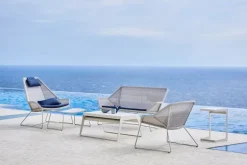 Cane-line Breeze footstool, white grey