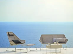 Cane-line Breeze footstool, white grey