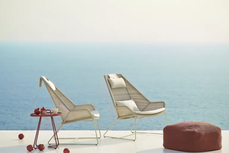 Cane-line Breeze highback chair, white grey