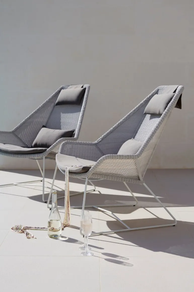 Cane-line Breeze highback chair, white grey