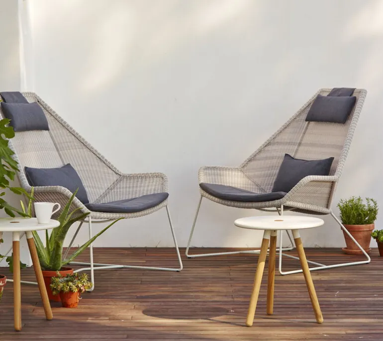 Cane-line Breeze highback chair, white grey