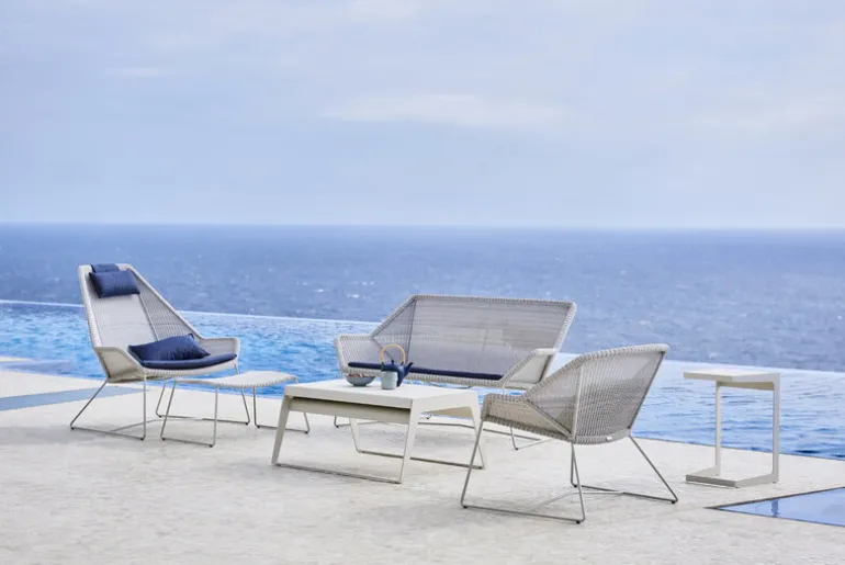 Cane-line Breeze lounge chair, white grey