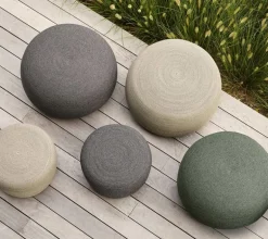 Cane-line Circle footstool, small, conic, taupe