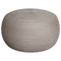 Cane-line Circle footstool, large, round, taupe