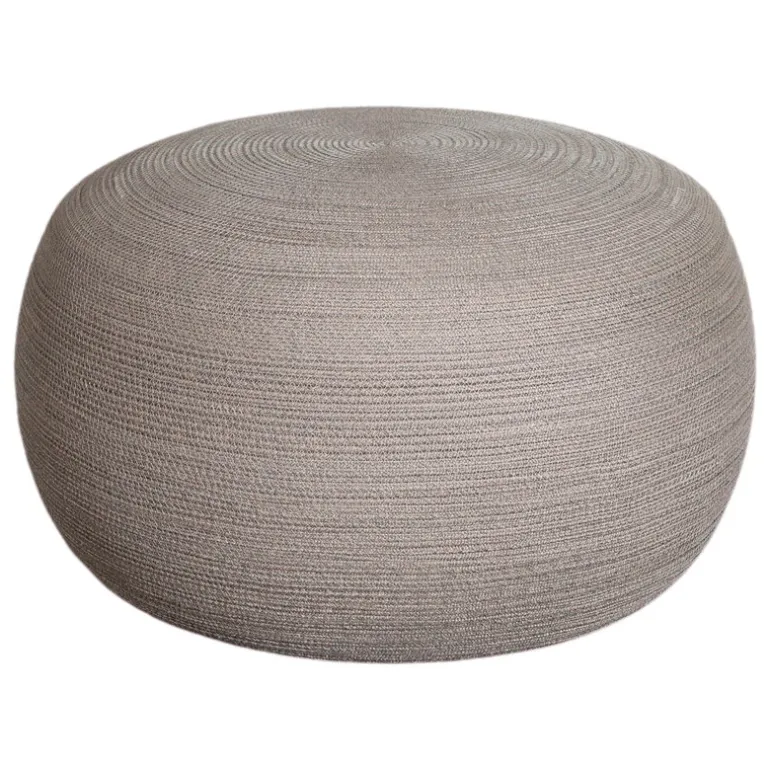 Cane-line Circle footstool, large, round, taupe