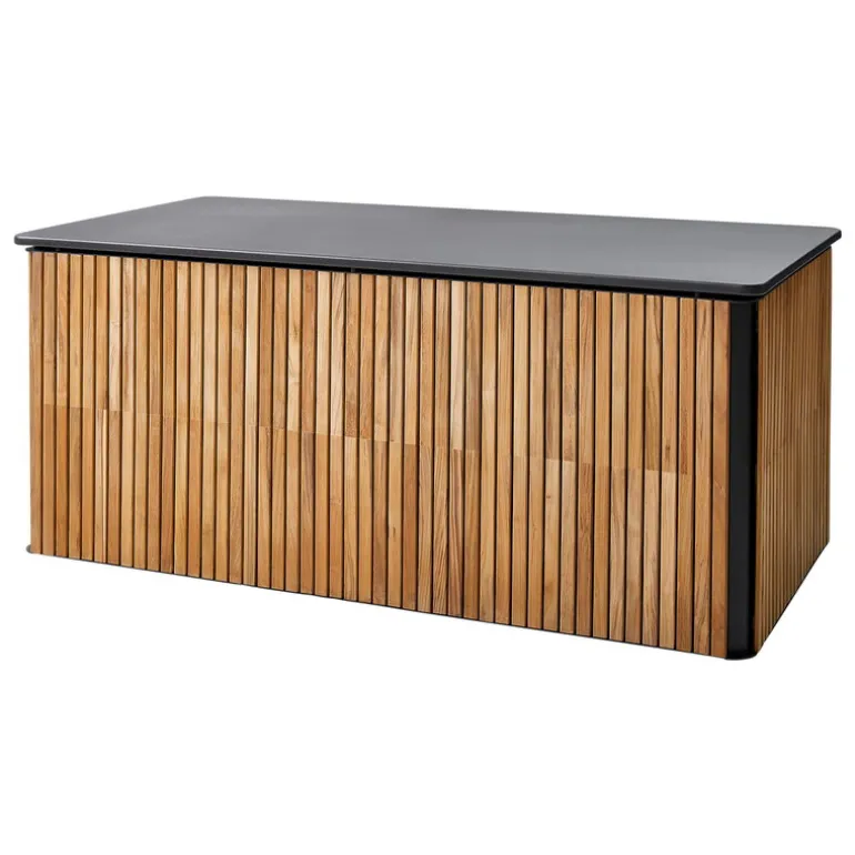 Cane-line Combine cushion box, large, teak - lava grey