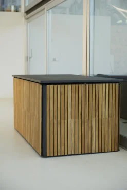 Cane-line Combine cushion box, large, teak - lava grey