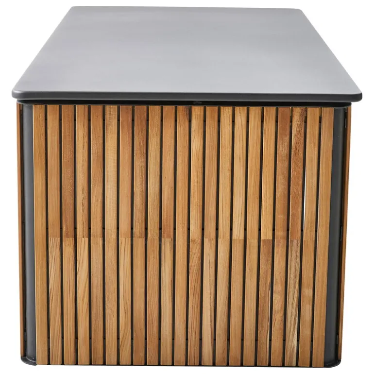 Cane-line Combine cushion box, large, teak - lava grey