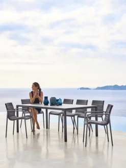 Cane-line Core armchair, stackable, grey