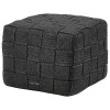Cane-line Cube footstool, dark grey