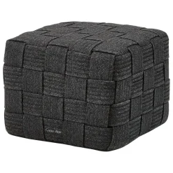 Cane-line Cube footstool, dark grey