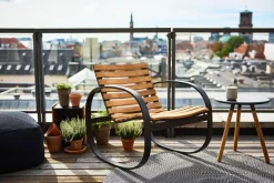 Cane-line Cube footstool, dark grey