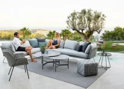 Cane-line Cube footstool, light grey