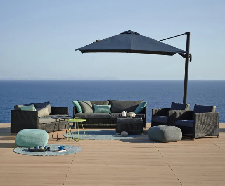 Cane-line Diamond 2-seater sofa, graphite - grey