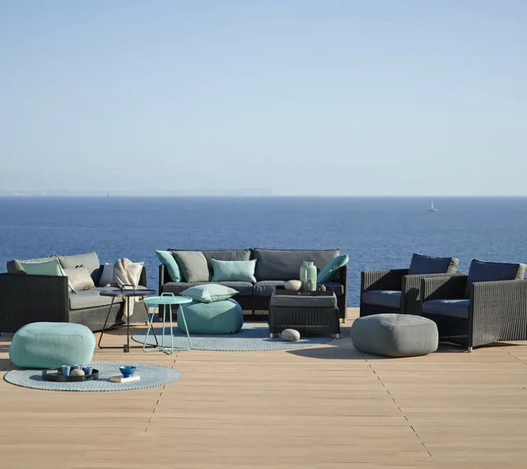 Cane-line Diamond 2-seater sofa, graphite - grey