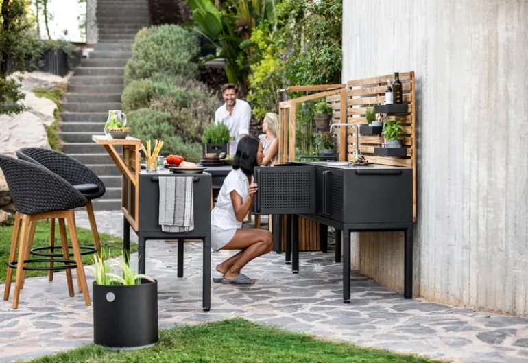 Cane-line Drop outdoor kitchen module with sink