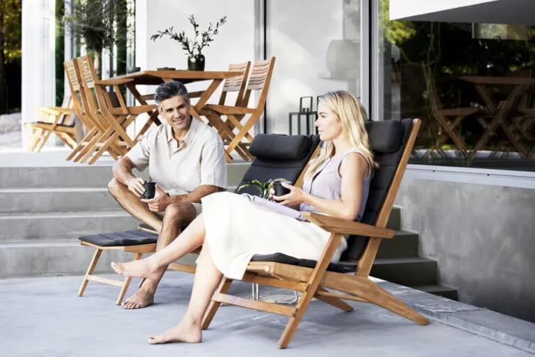 Cane-line Flip deck chair, teak