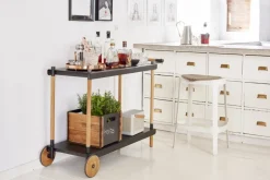 Cane-line Frame trolley, teak - lava grey