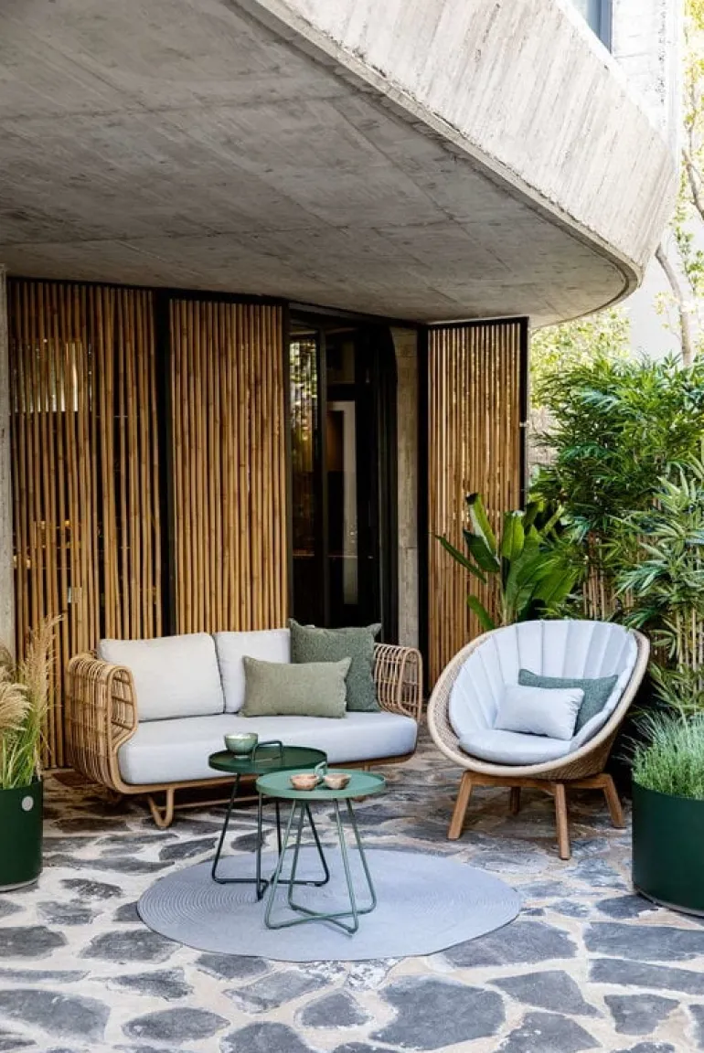 Cane-line Grow planter, medium, dark green