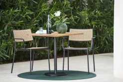 Cane-line Less armchair, stackble, grey - French weave natural