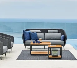 Cane-line Level coffee table, large, teak - lava grey