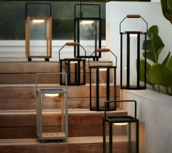 Cane-line Lid & LED lamp for small Lighthouse lantern, lava grey