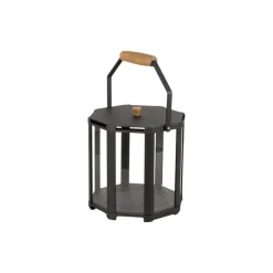 Cane-line Lightlux lantern with teak handle, XS, lava grey