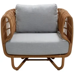 Cane-line Nest lounge chair, natural - light grey