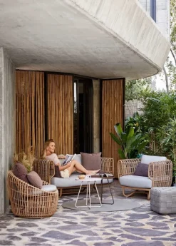 Cane-line Nest lounge chair, natural - light grey