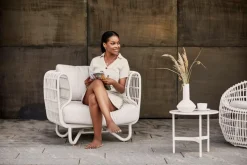 Cane-line Nest round chair, white