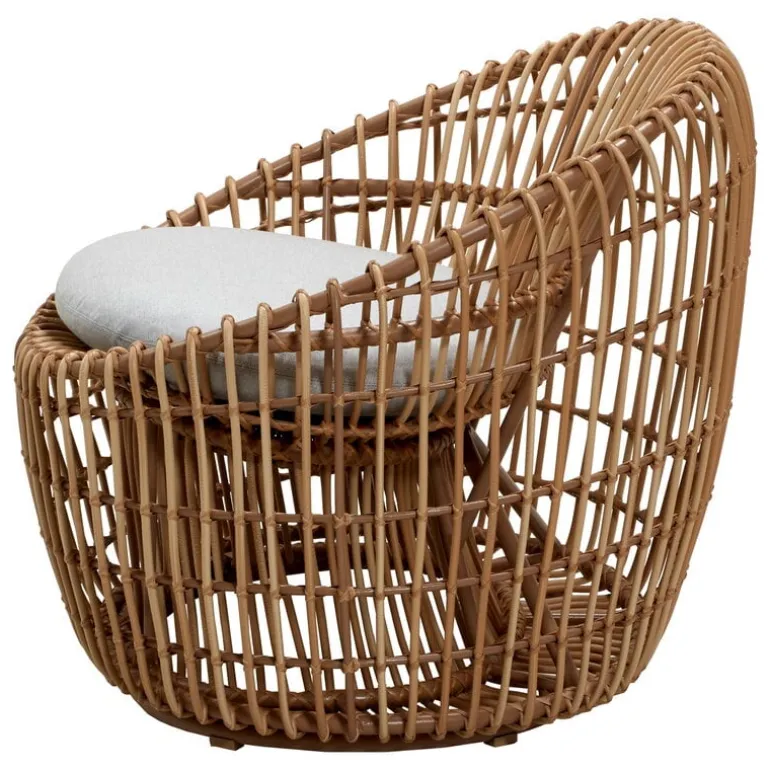 Cane-line Nest round chair, natural - light grey