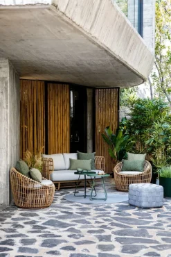 Cane-line Nest 2-seater sofa, natural - light grey