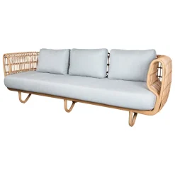Cane-line Nest 3-seater sofa, natural - light grey