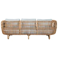 Cane-line Nest 3-seater sofa, natural - light grey