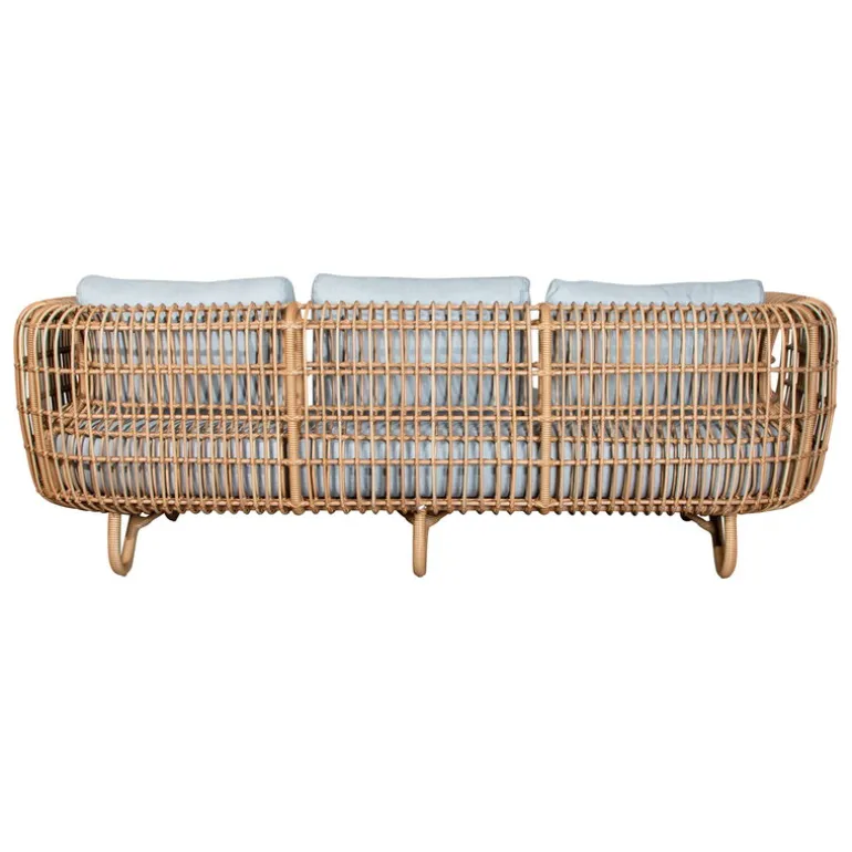 Cane-line Nest 3-seater sofa, natural - light grey