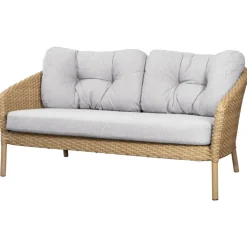 Cane-line Ocean 2-seater sofa, large, natural - white grey