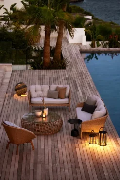 Cane-line Ocean 2-seater sofa, large, natural - white grey