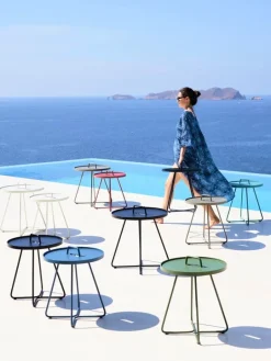 Cane-line On-the-move table, small, aqua