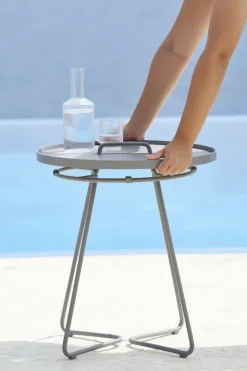 Cane-line On-the-move table, small, olive